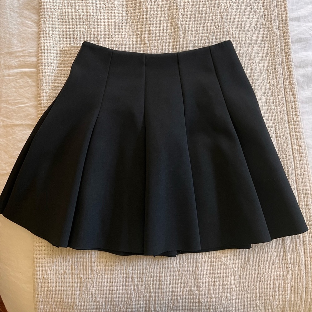 Topshop Black Neoprene Mini Skirt Size 6